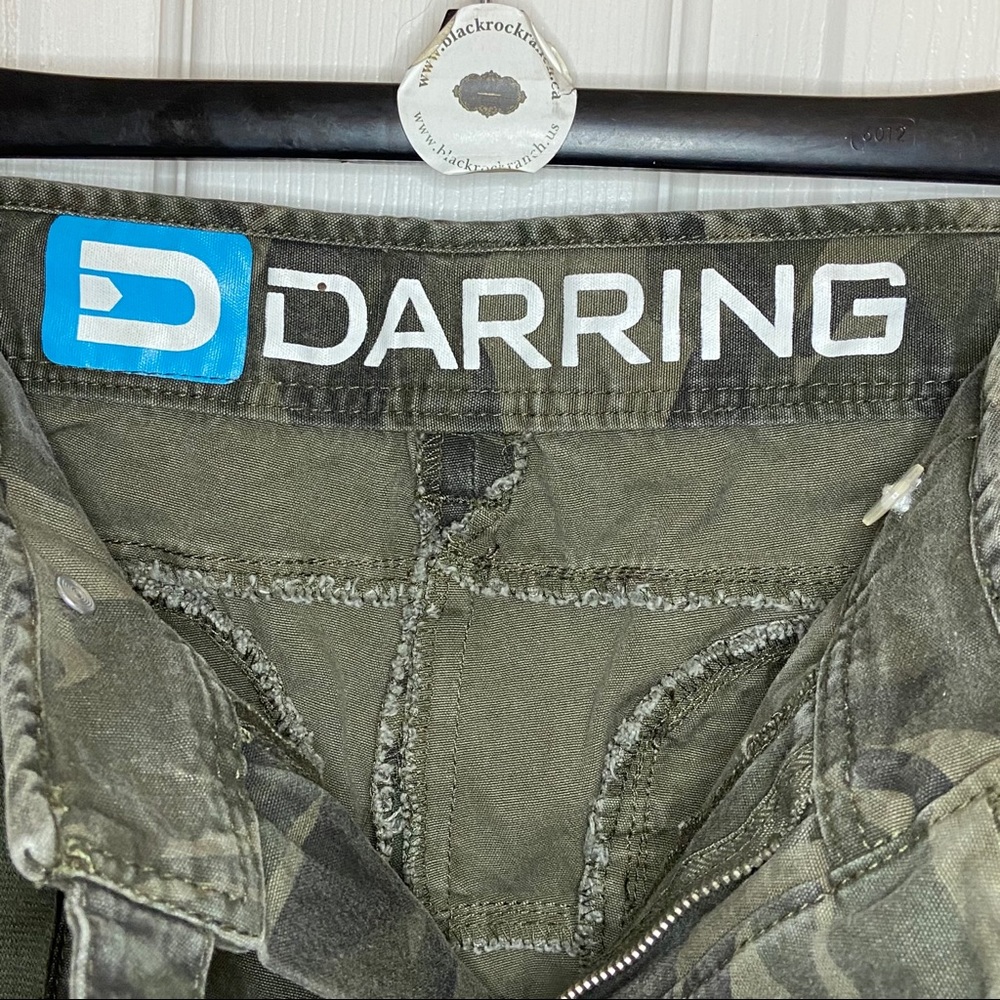 Darring Men Camo Shorts Green Cargo Size 32 - Picture 7 of 11